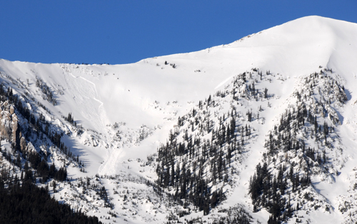 Avalanche South of Saddle Peak Avalanche South of Saddle Peak