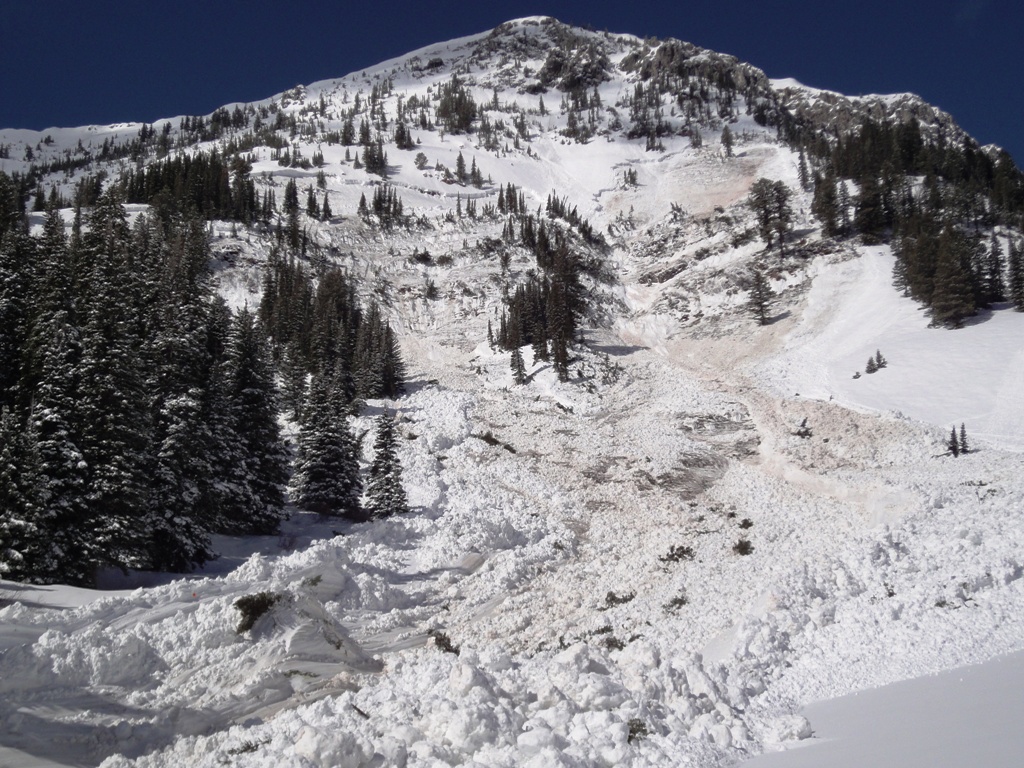 Bridger Gully from groomed run Bridger Gully from groomed run