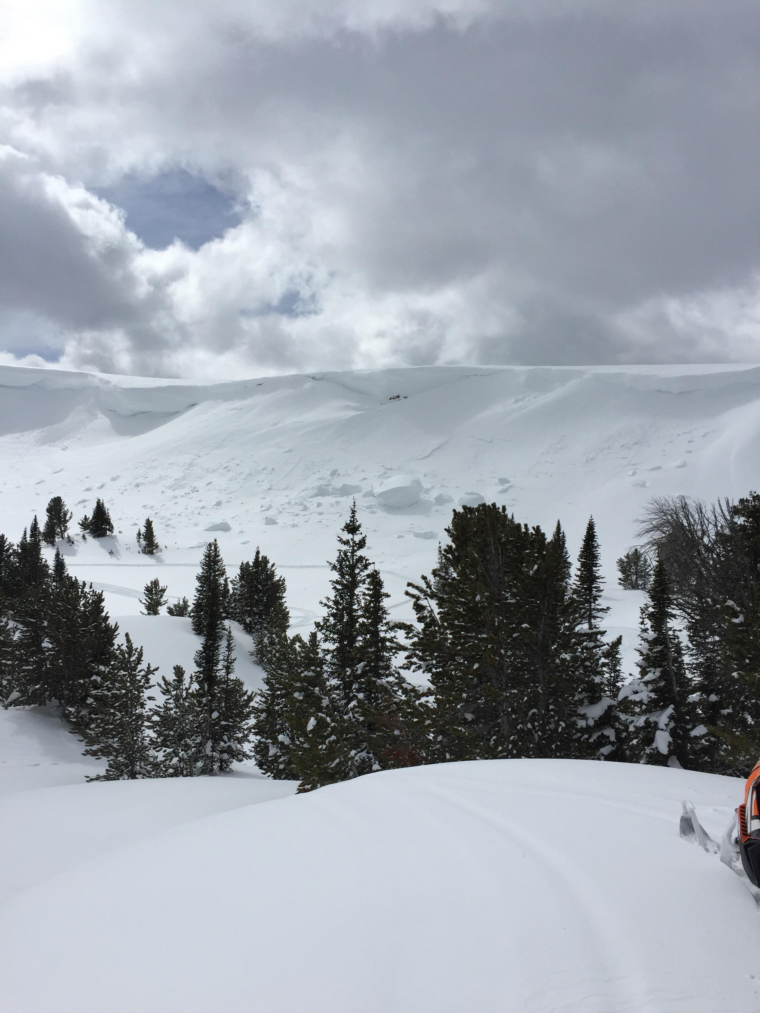 Large cornices breaking outside Cooke City Large cornices breaking outside Cooke City