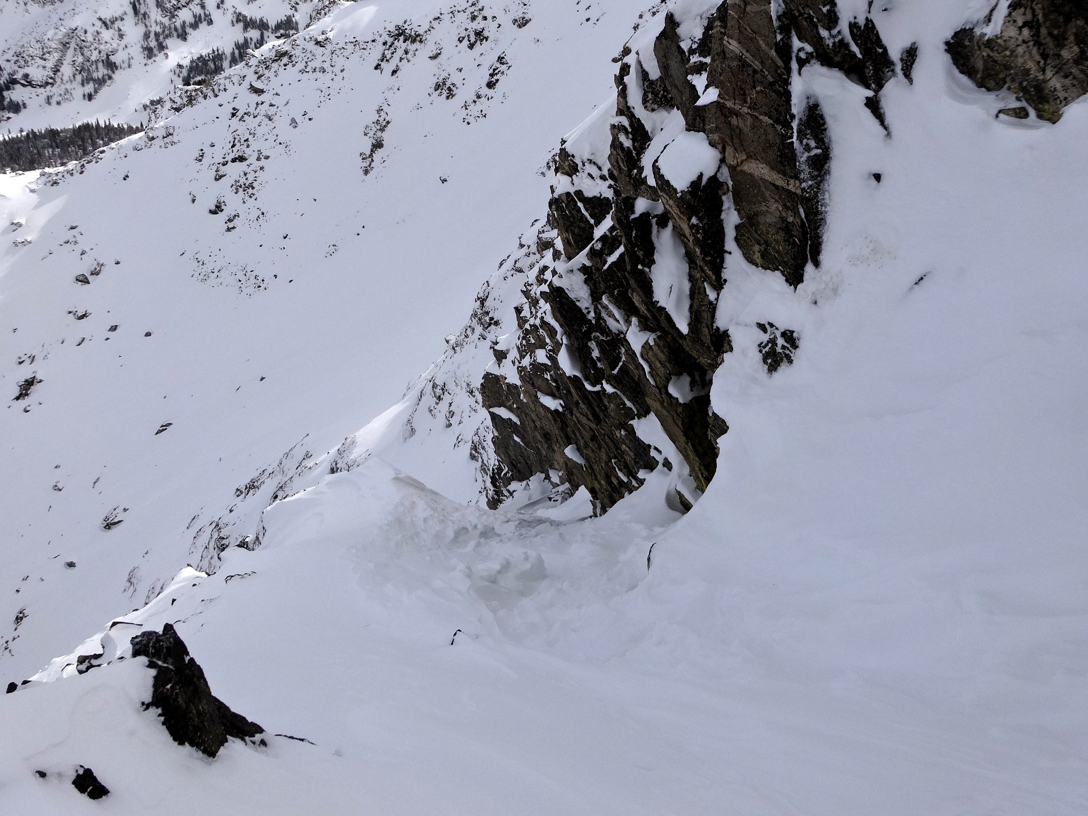 View from the top of the couloir View from the top of the couloir