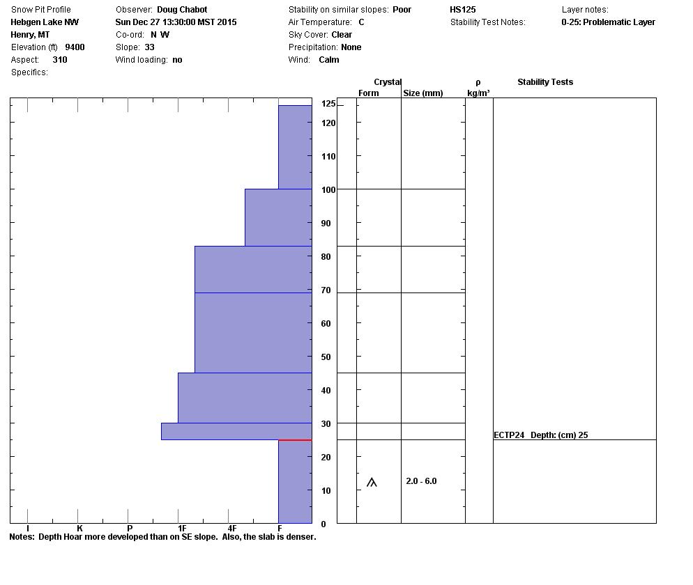 Hebgen Lake NW Snowpit Profile