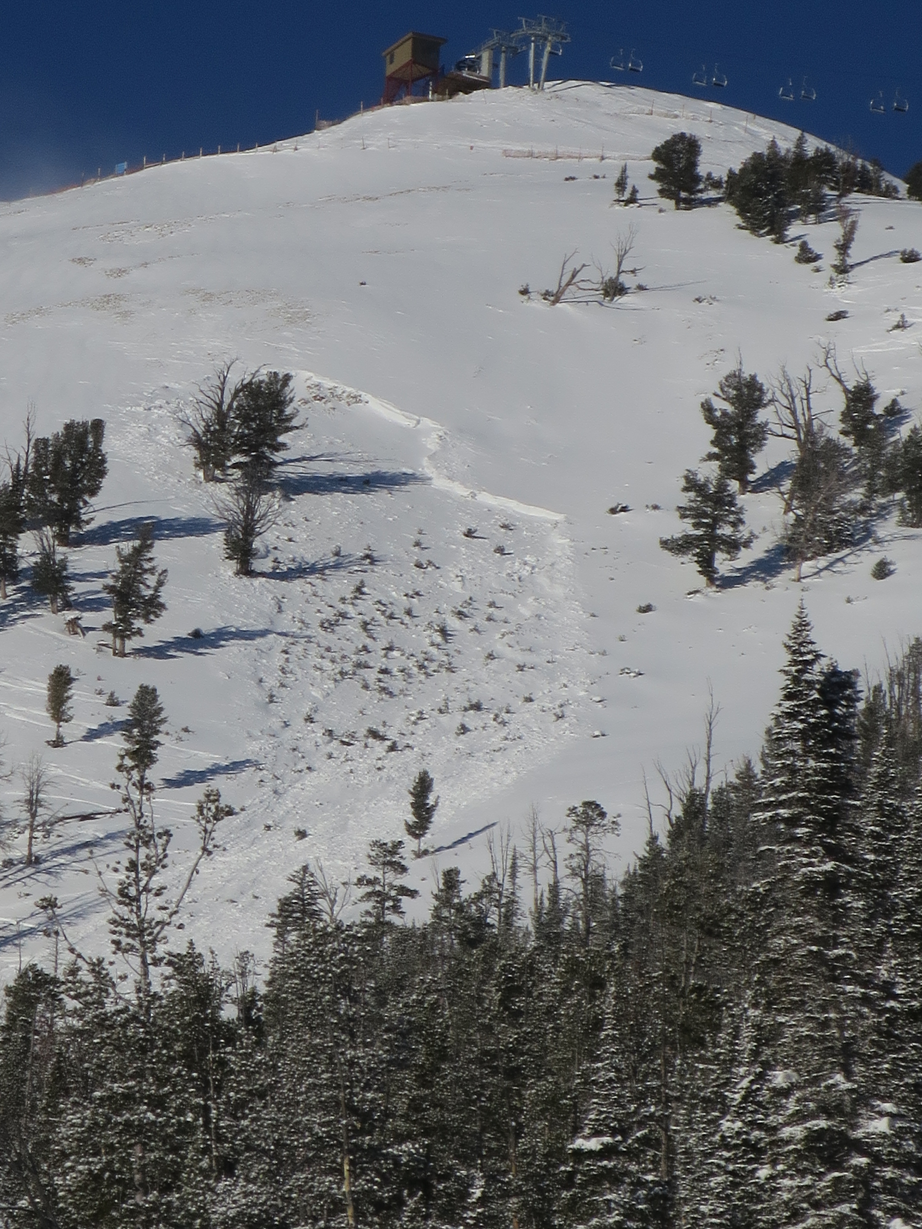 Explosive triggered avalanche at Big Sky