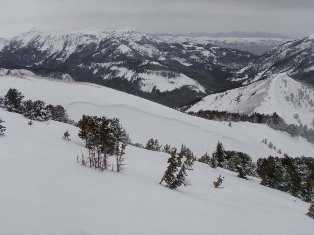 Remotely Triggered Avalanche - Backcountry on Lone Mountain Remotely Triggered Avalanche - Backcountry on Lone Mountain