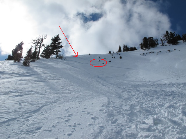 North of Ross Peak:skier triggered avalanche-1 North of Ross Peak:skier triggered avalanche-1