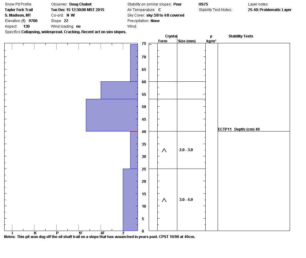 Taylor Fork Snowpit Profile